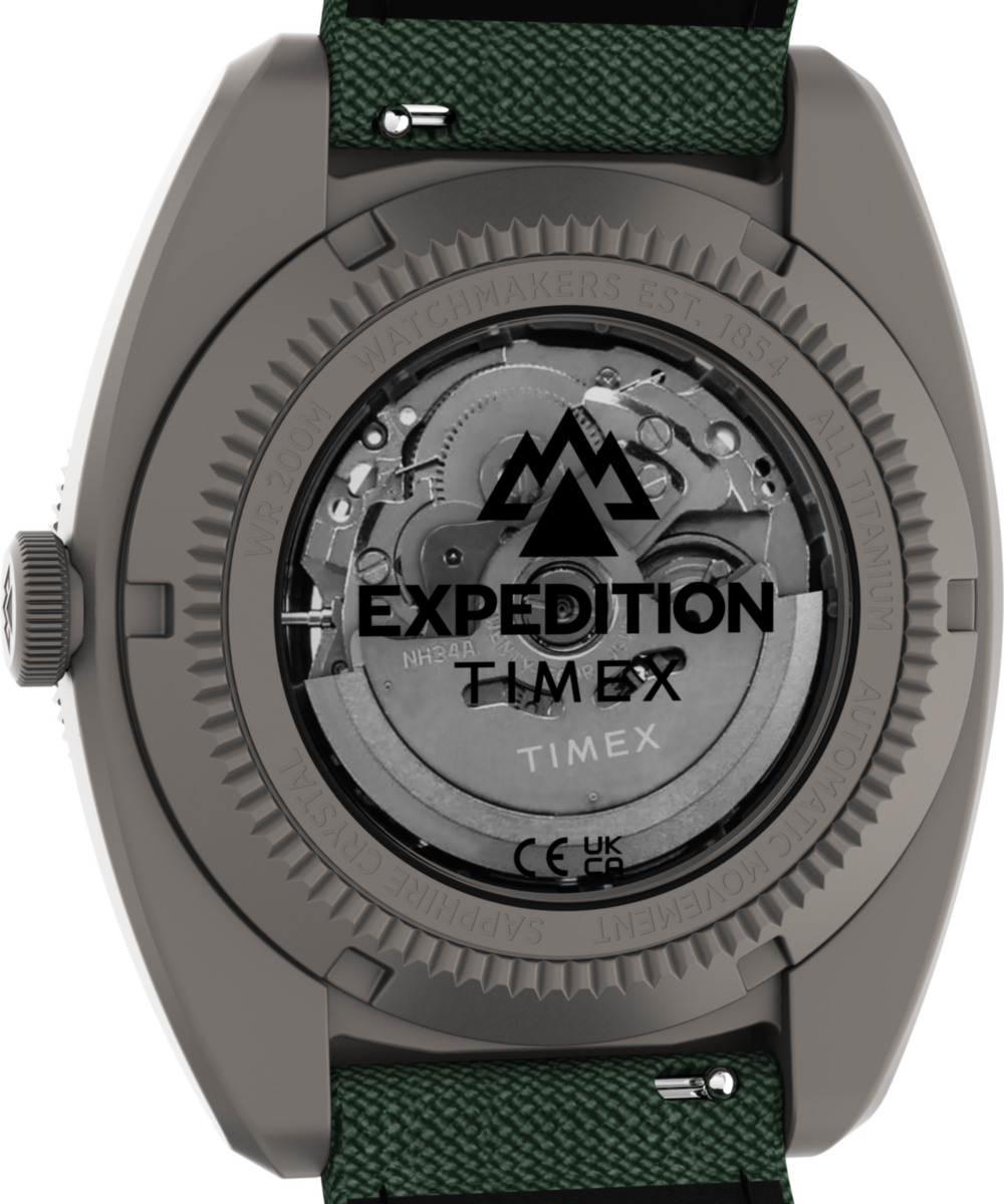 Expedition® Pioneer Titanium Automatic GMT 41mm Fabric Strap Watch