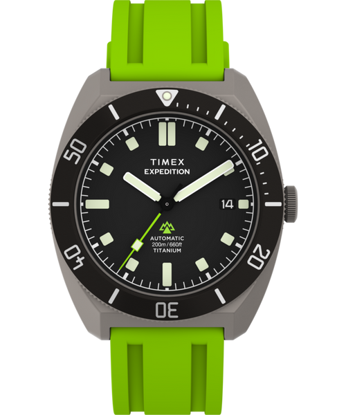 Expedition® Pioneer Titanium Automatic 41mm HNBR Synthetic Rubber Strap Watch