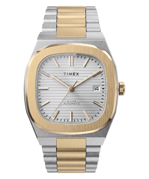 Timex® Automatic E Line 38mm Stainless Steel Bracelet Watch