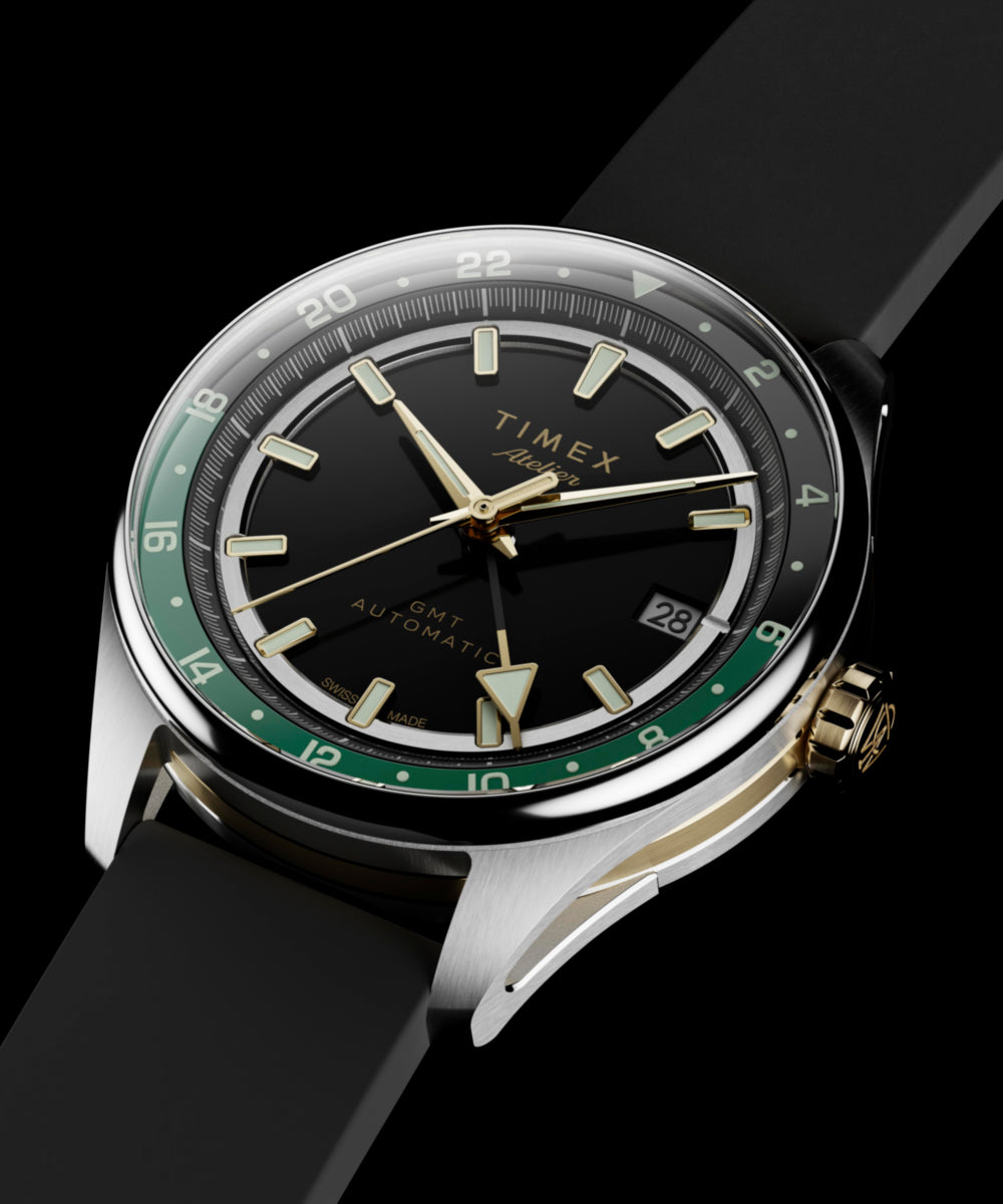 Timex Atelier GMT Première M1a 38mm Swiss Made Automatic NBR Synthetic Rubber Strap