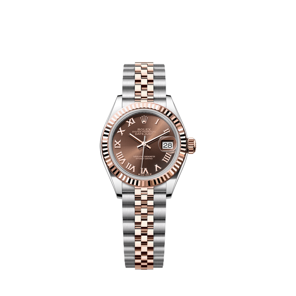 Lady-Datejust 28, Oystersteel and 18k Everose Gold