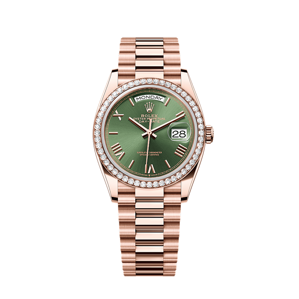 Unworn 2025, Day-Date 36, 18k Everose Gold and Diamond-set, 36mm