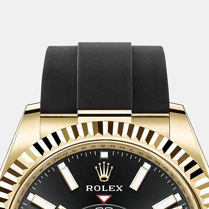 Sky-Dweller 42mm, 18k Yellow Gold, Oysterflex - image 9