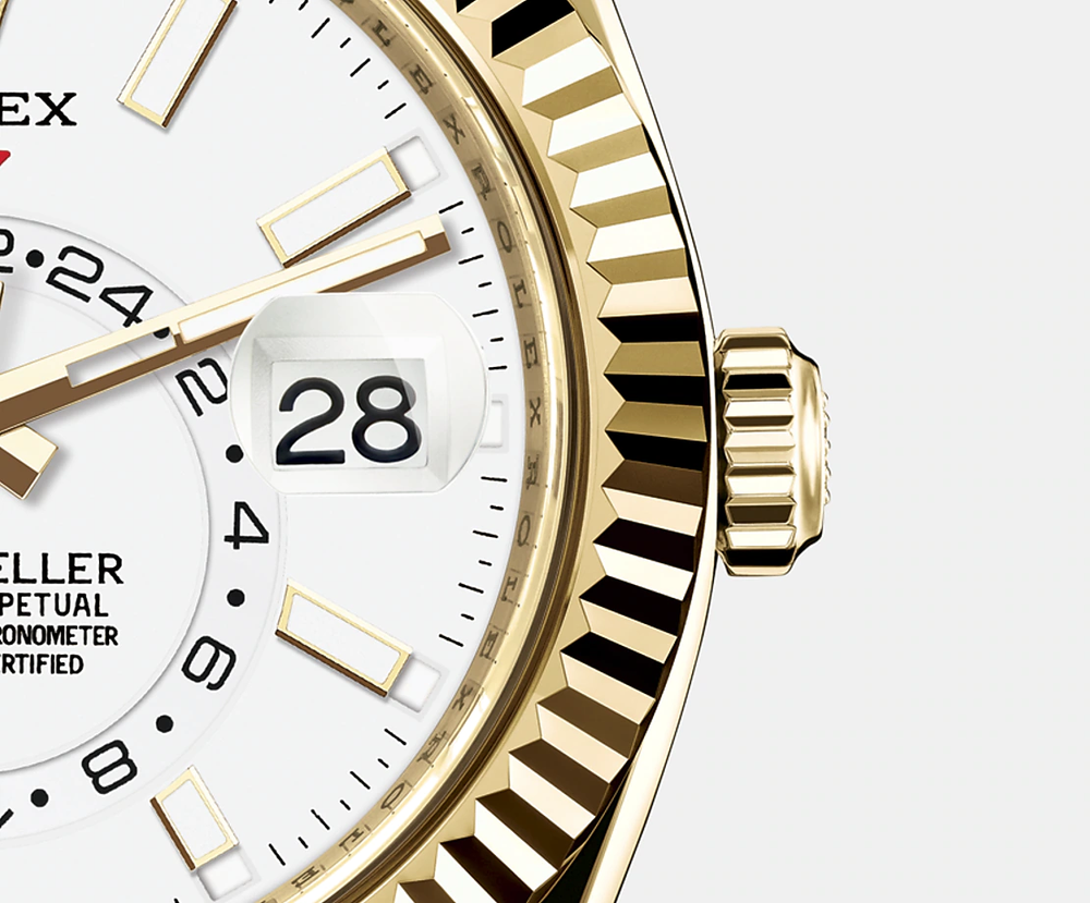 Sky-Dweller 42mm, 18k Yellow Gold, Oysterflex - image 4