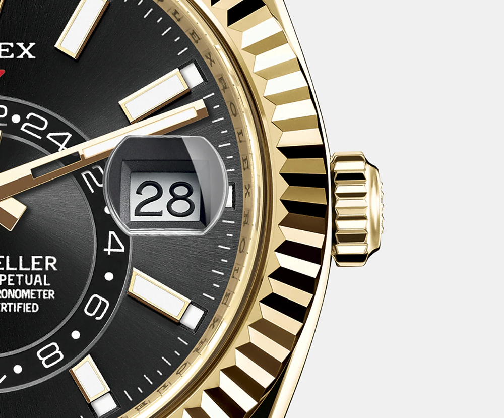 Sky-Dweller 42mm, 18k Yellow Gold, Oysterflex - image 4