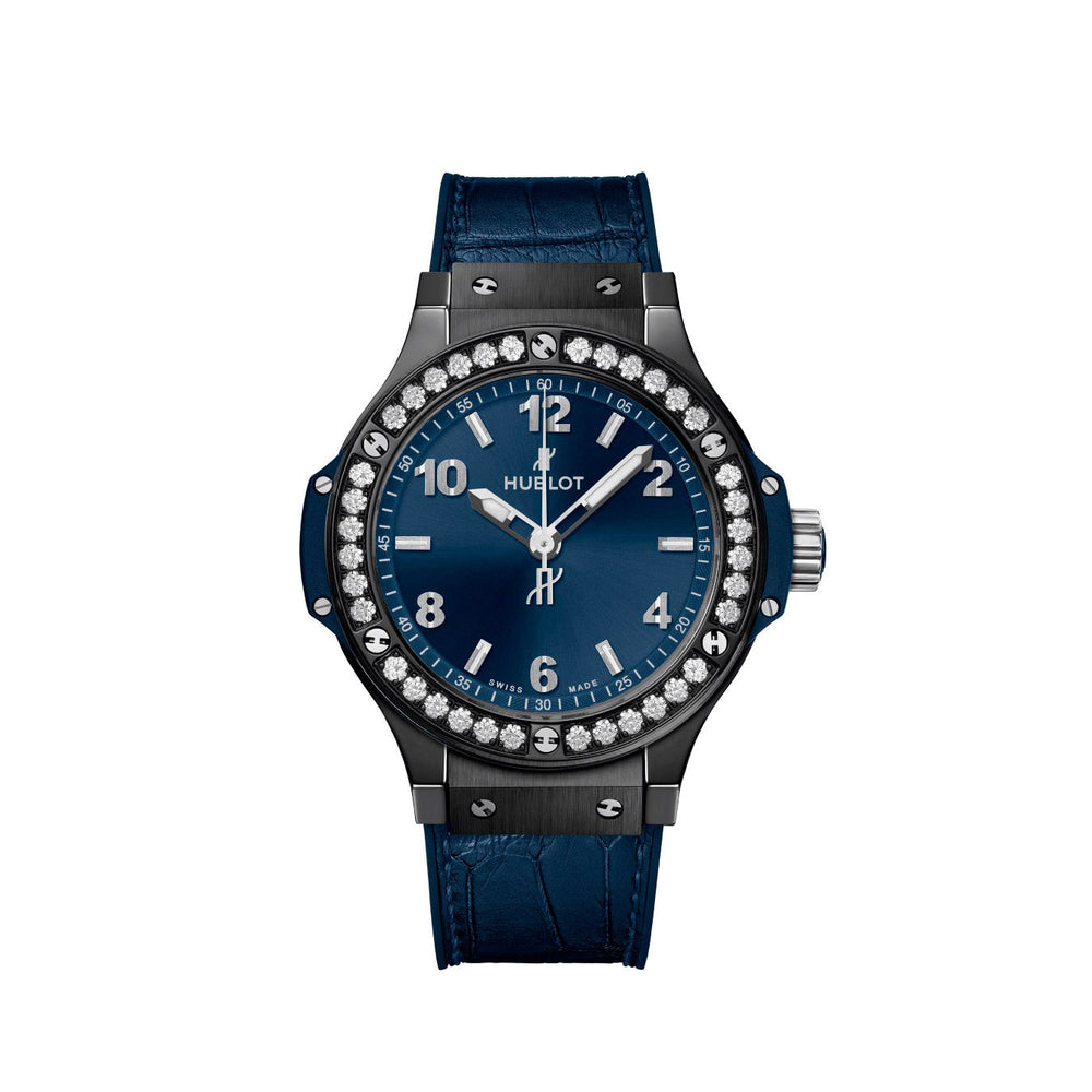 Big Bang, Ceramic Blue Diamonds, 38mm