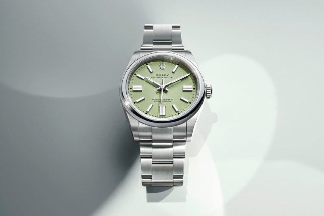 Unworn 2025, Oyster Perpetual, Oystersteel 36mm, Pistachio-green dial, Domed Oyster - image 4
