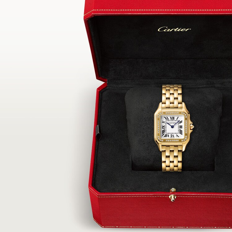 Unworn Panthère Medium, 18k Yellow Gold, Diamonds, 27mm x 36mm - image 7
