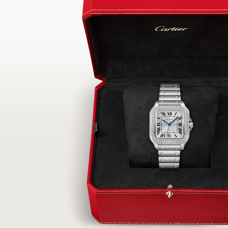 Unworn Santos, Stainless Steel, 35.1mm - image 8