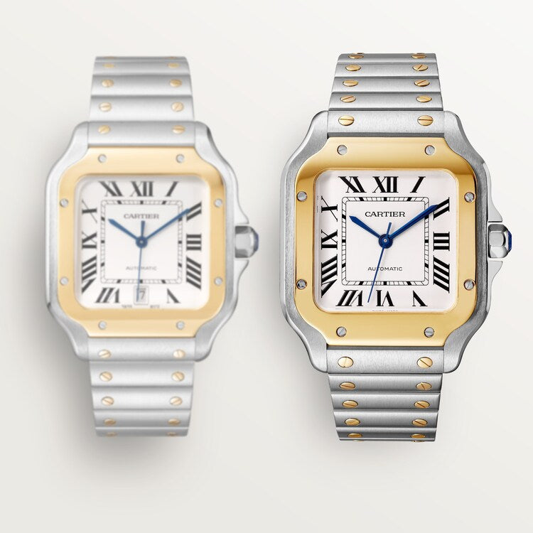 Unworn Santos, Stainless Steel and 18k Yellow Gold, 39.8mm - image 12
