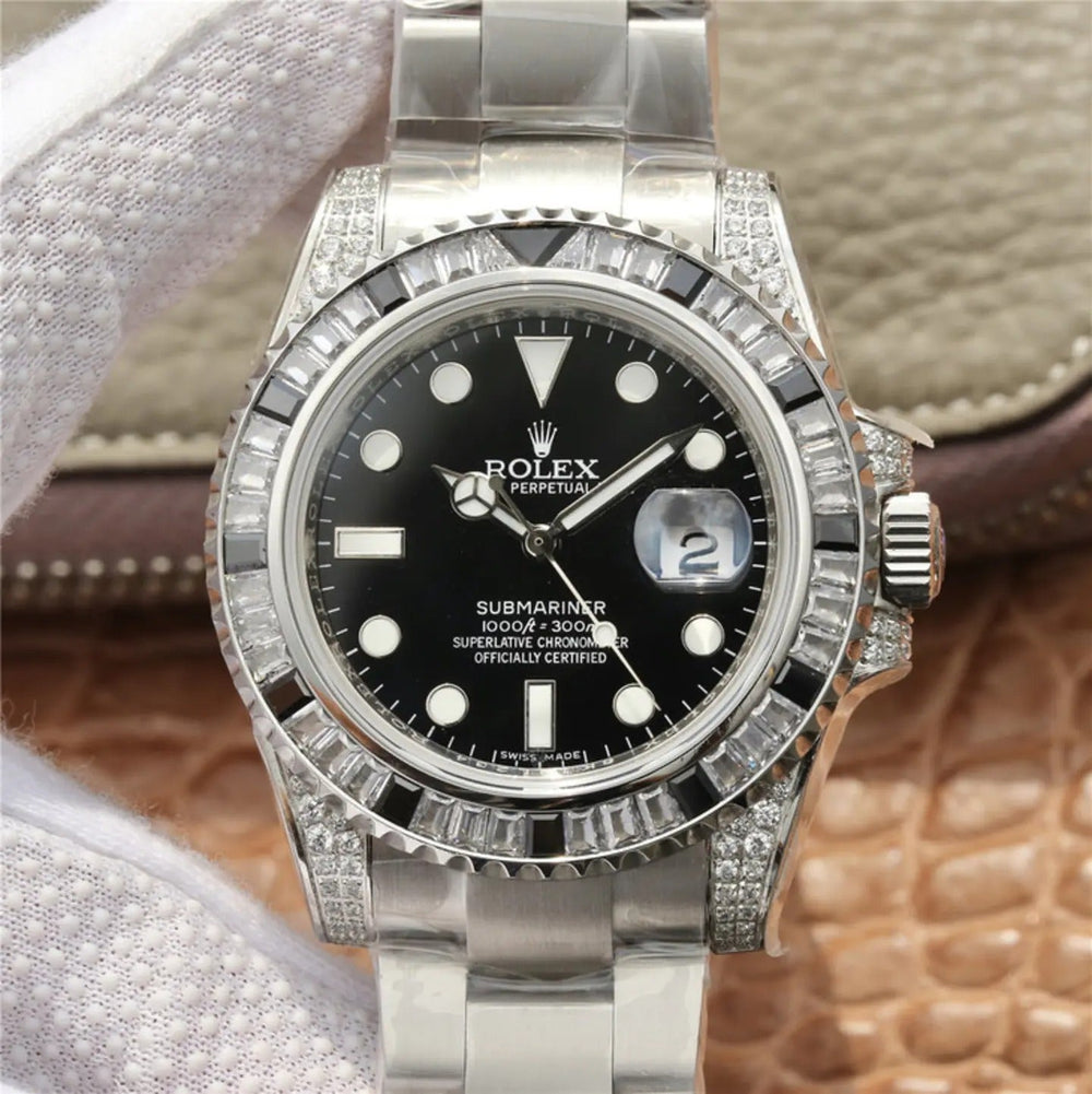 Submariner Date Silver Black Diamond, 40mm - image 6