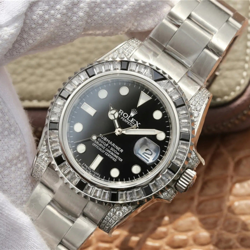 Submariner Date Silver Black Diamond, 40mm - image 13