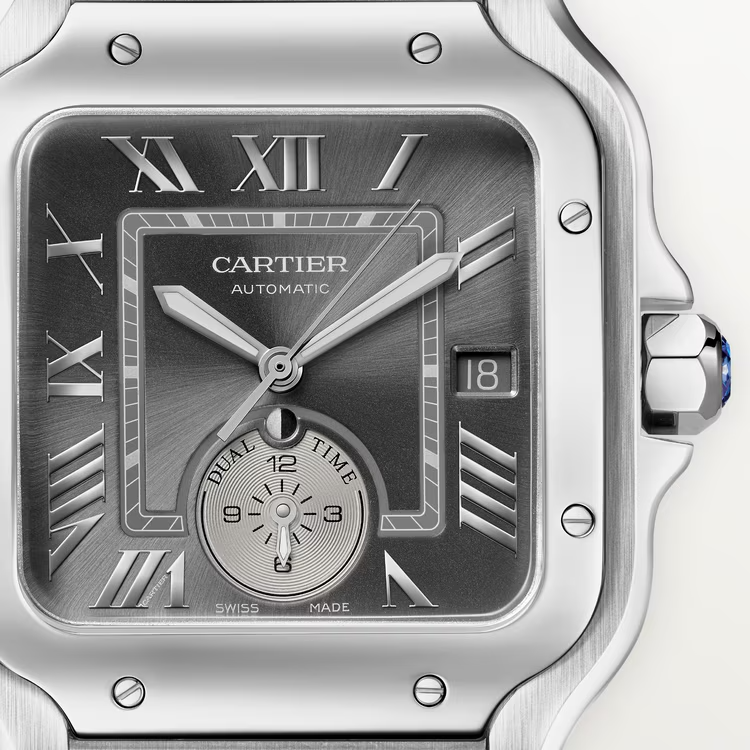 Unworn Santos Dual Time, Stainless Steel, 40.2mm - image 2