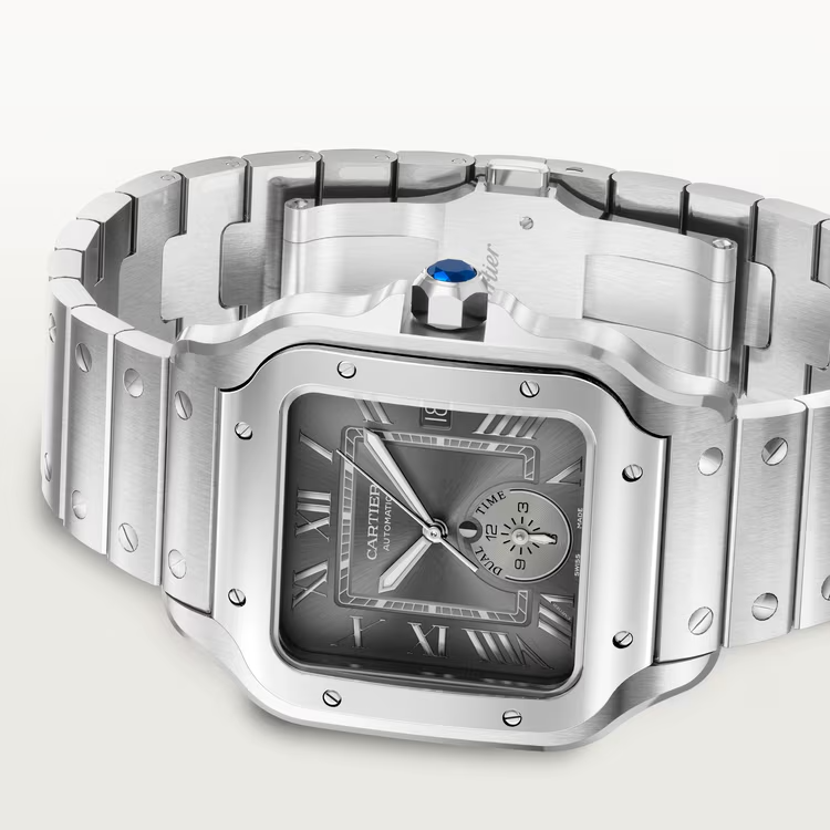 Unworn Santos Dual Time, Stainless Steel, 40.2mm - image 4