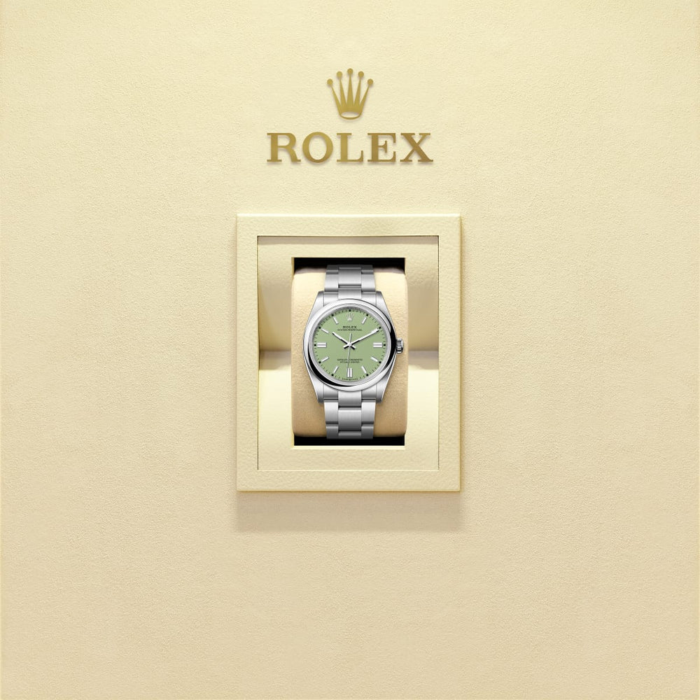 Unworn 2025, Oyster Perpetual, Oystersteel 36mm, Pistachio-green dial, Domed Oyster - image 5