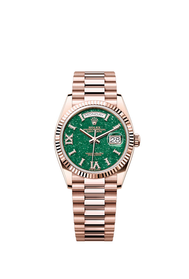 Day-Date 36, 18k Everose Gold with Diamond-set, 36mm