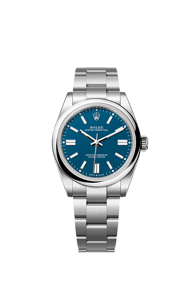 Unworn 2025, Oyster Perpetual, Oystersteel 41mm, Blue dial, Domed Oyster