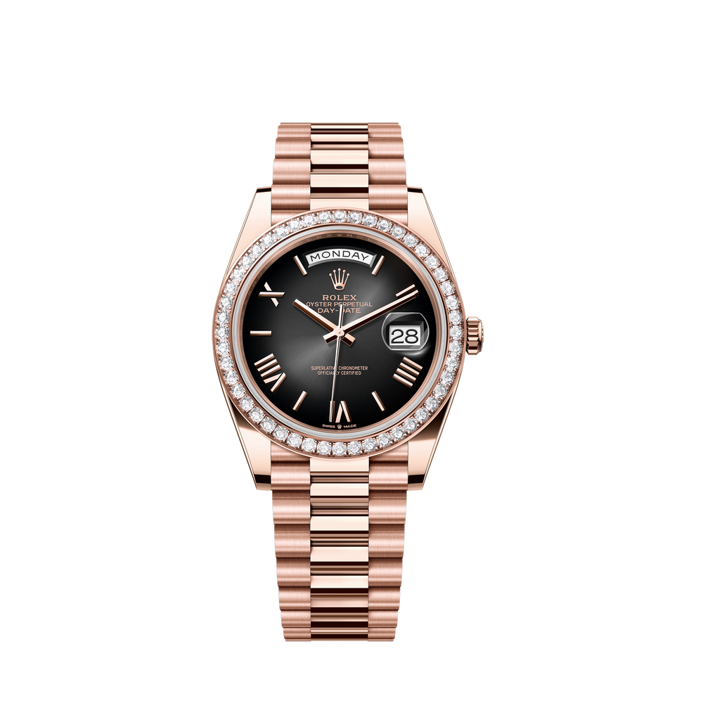 Day-Date 40, 18k Everose Gold with Diamond, 40mm