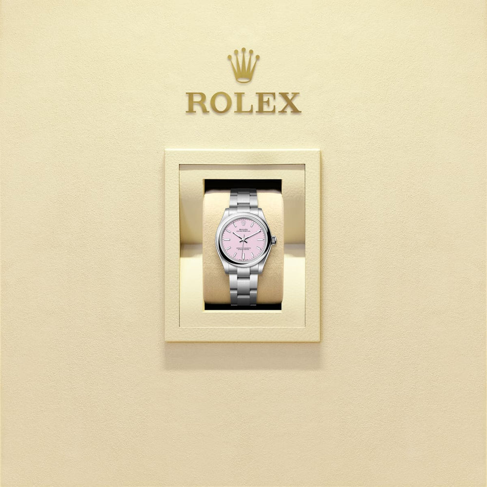 Unworn 2025, Oyster Perpetual, Oystersteel, 31mm, Candy pink dial, Domed Oyster - image 4