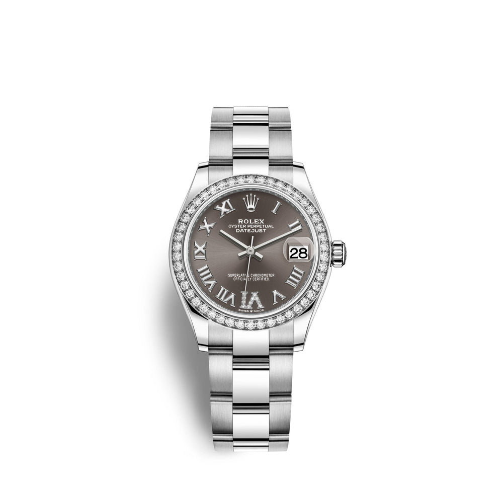 Datejust 31, Oystersteel, 18kt White Gold and diamonds