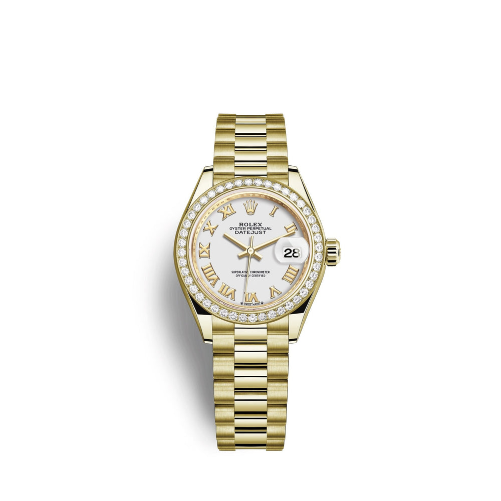 Lady-Datejust 28, 18kt Yellow Gold and diamonds