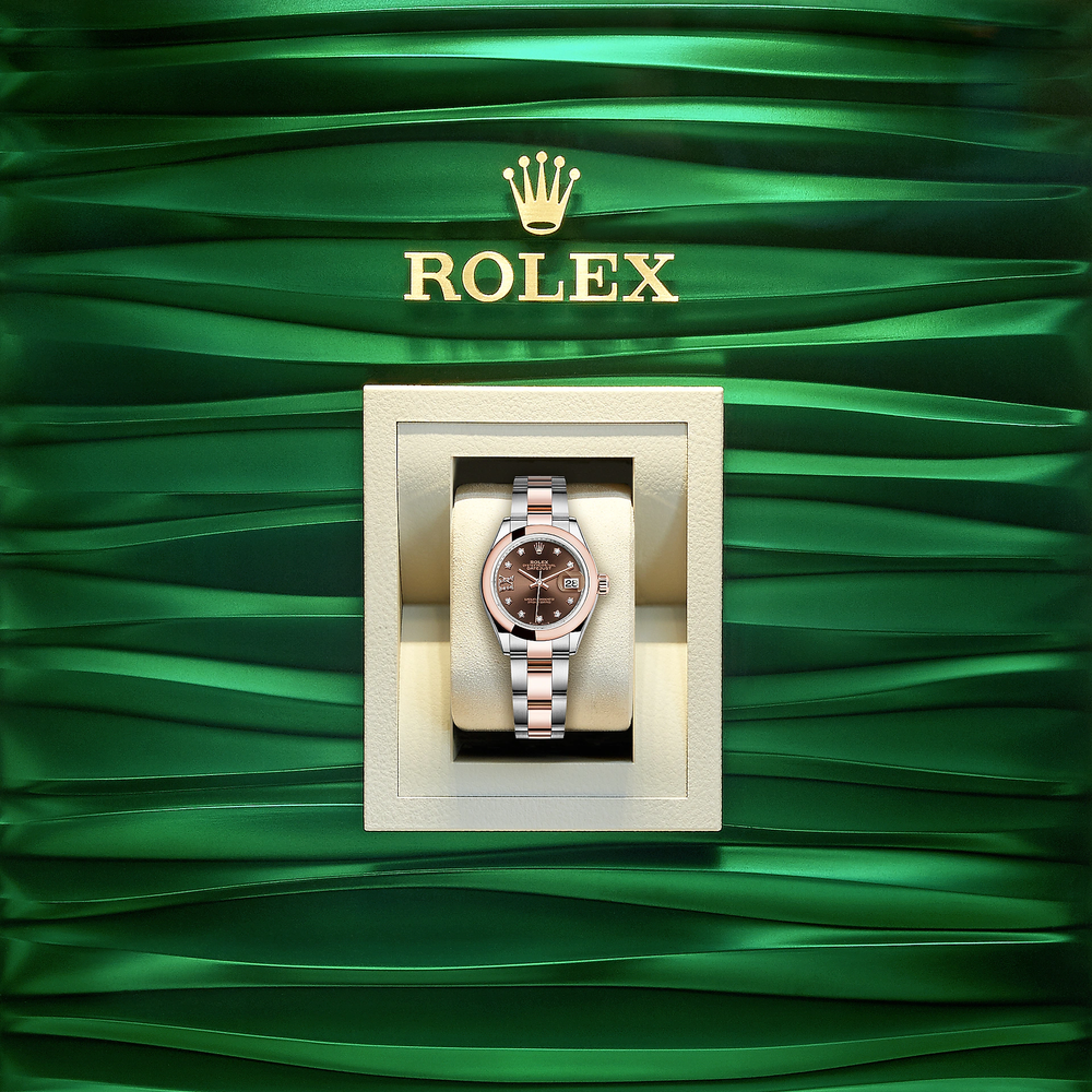 Lady-Datejust 28, Oystersteel and 18k Everose Gold - image 4