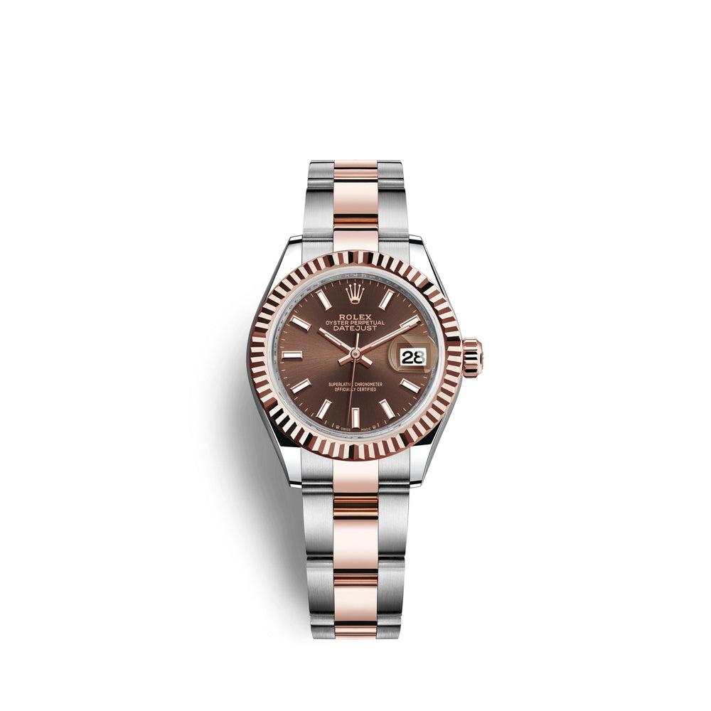 Lady-Datejust 28, Oystersteel and 18k Everose Gold