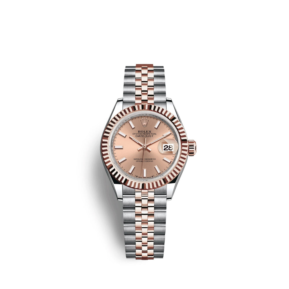 Lady-Datejust 28, Oystersteel and 18k Everose Gold