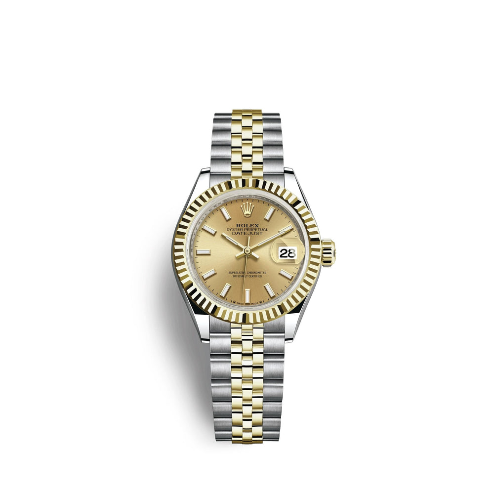 Lady-Datejust 28, Oystersteel and 18k Yellow Gold