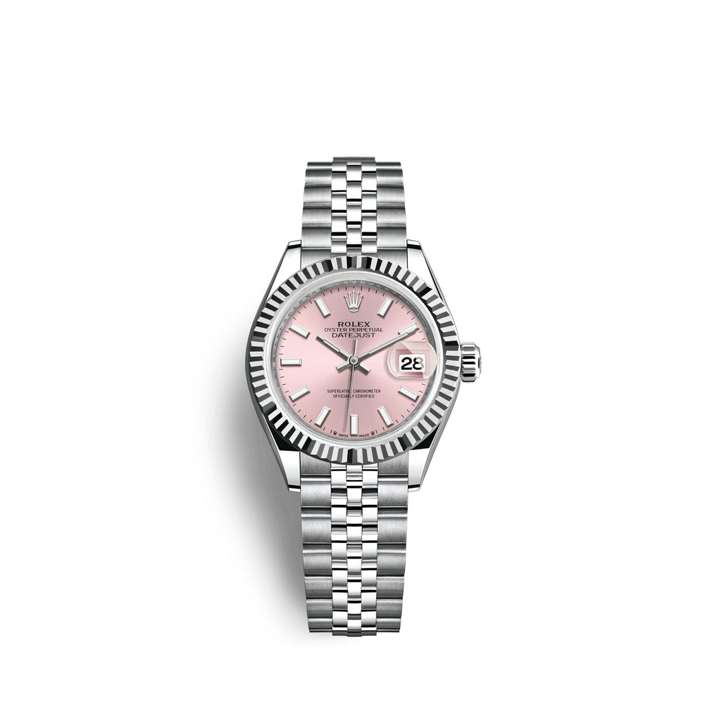 Lady-Datejust 28, Oystersteel and 18k White Gold