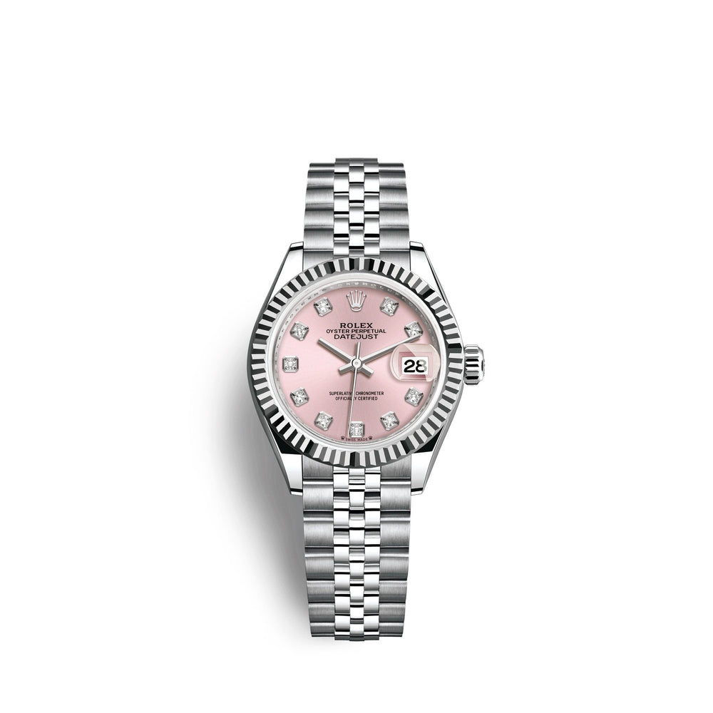 Lady-Datejust 28, Oystersteel and 18k White Gold