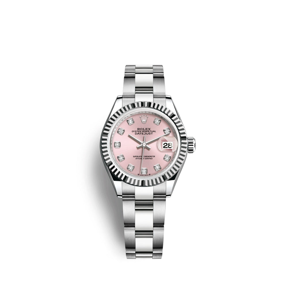 Lady-Datejust 28, Oystersteel and 18k White Gold