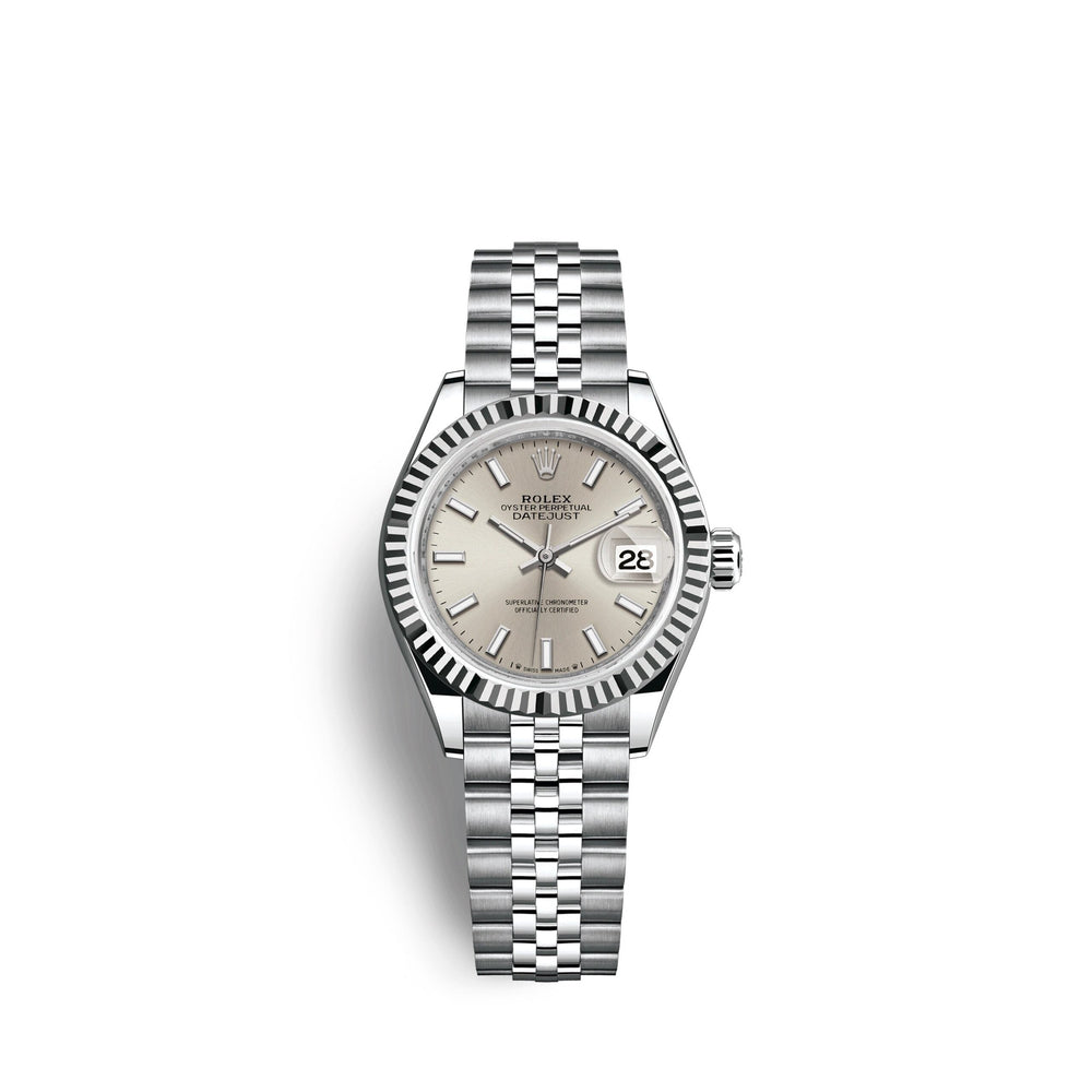 Lady-Datejust 28, Oystersteel and 18k White Gold