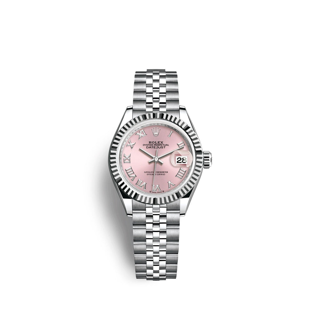 Lady-Datejust 28, Oystersteel and 18k White Gold