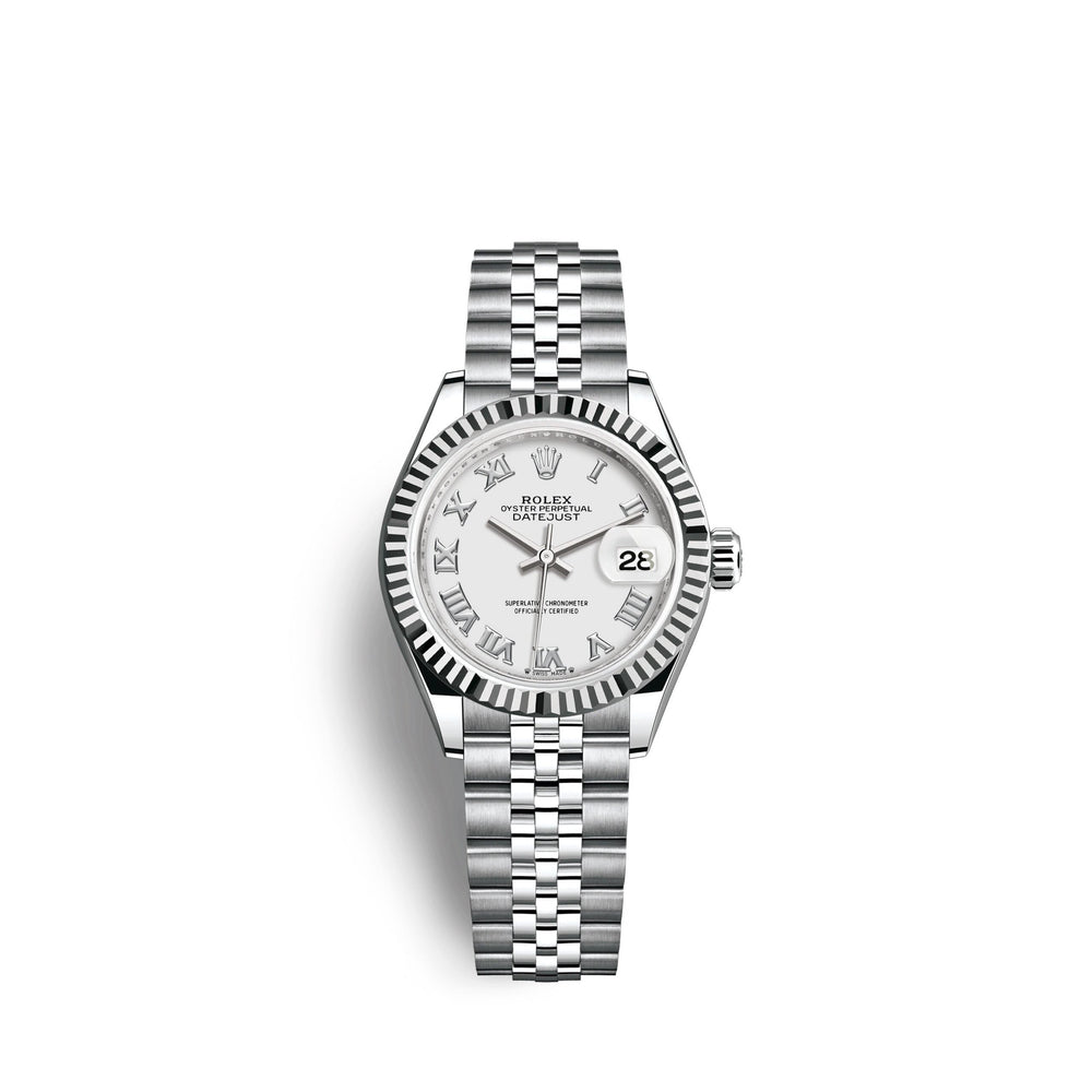 Lady-Datejust 28, Oystersteel and 18k White Gold