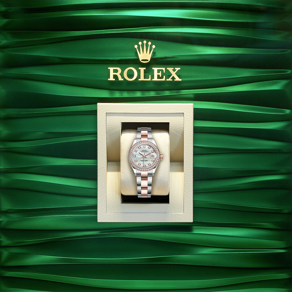 Lady-Datejust 28, Oystersteel and 18k Everose Gold - image 5