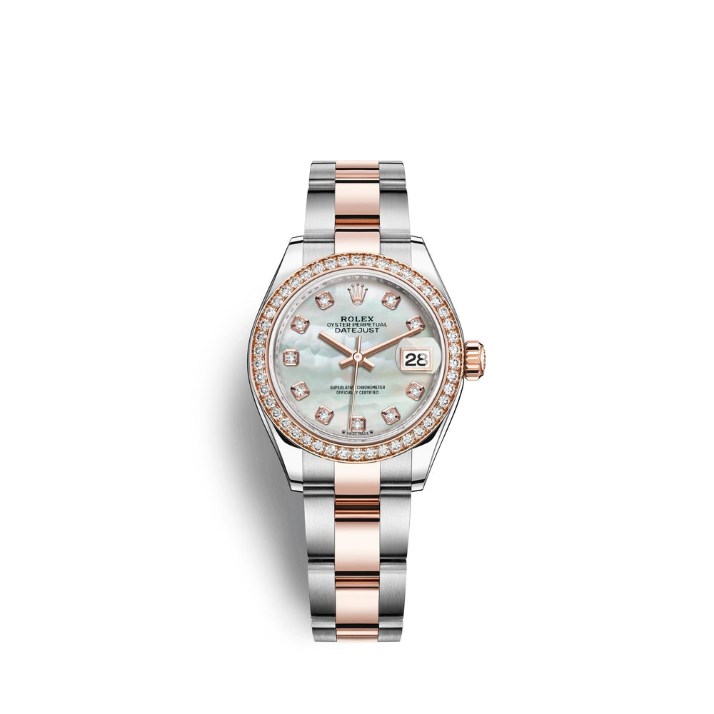 Lady-Datejust 28, Oystersteel and 18k Everose Gold