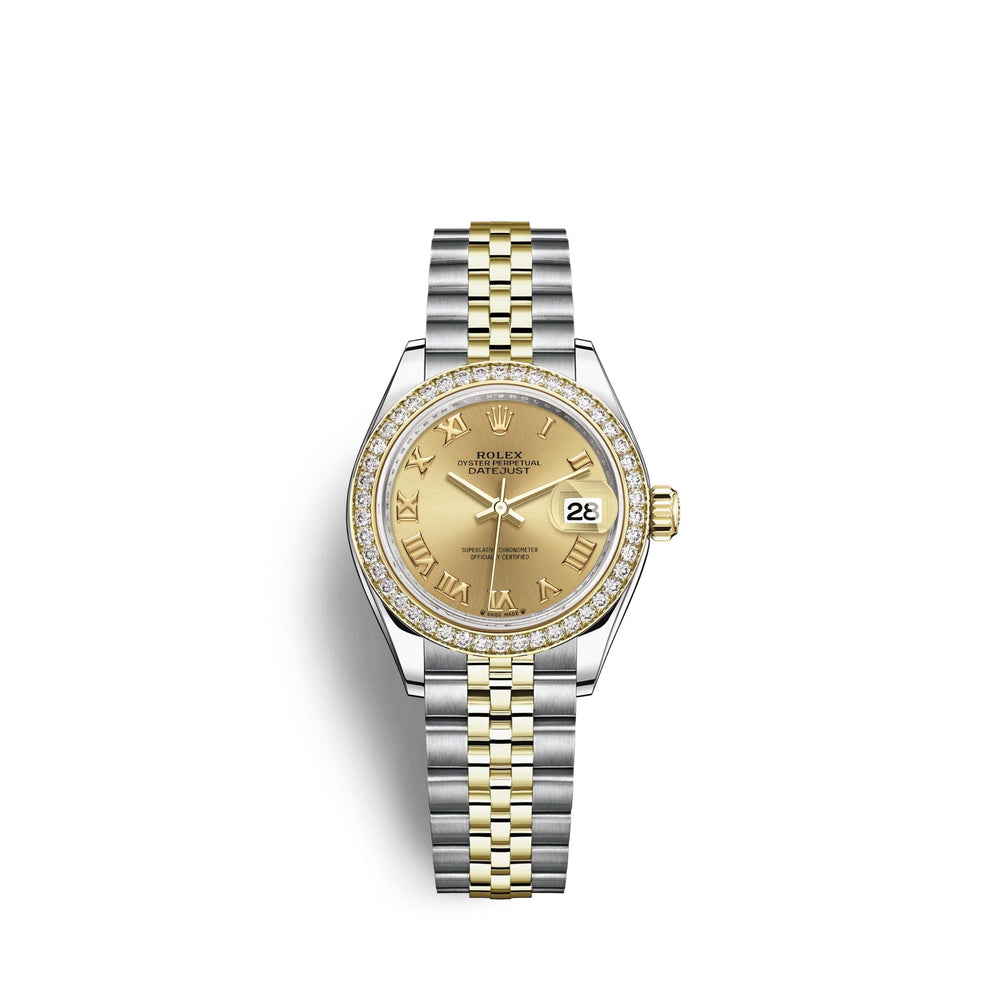 Lady-Datejust 28, Oystersteel and 18k Yellow Gold