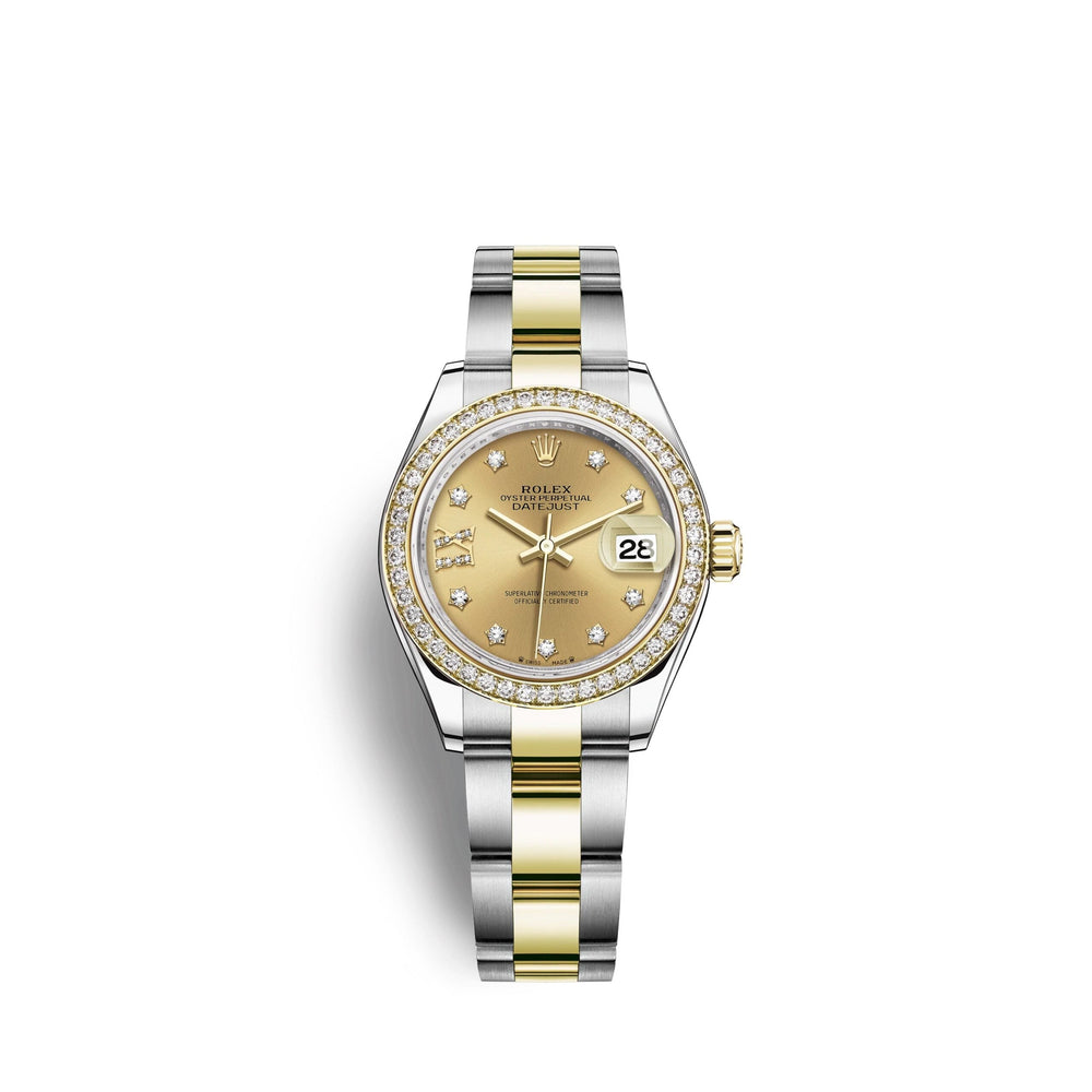 Lady-Datejust 28, Oystersteel and 18k Yellow Gold