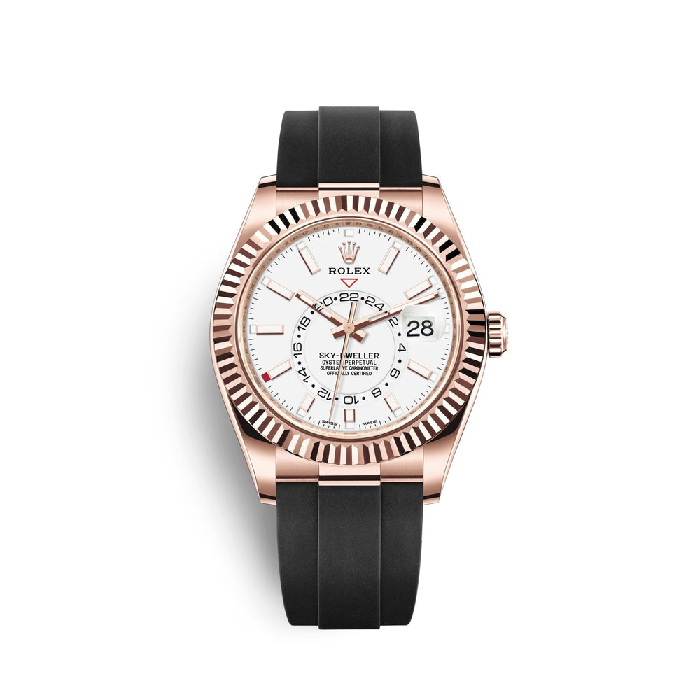 Sky-Dweller 42mm, 18k Everose Gold, Oysterflex