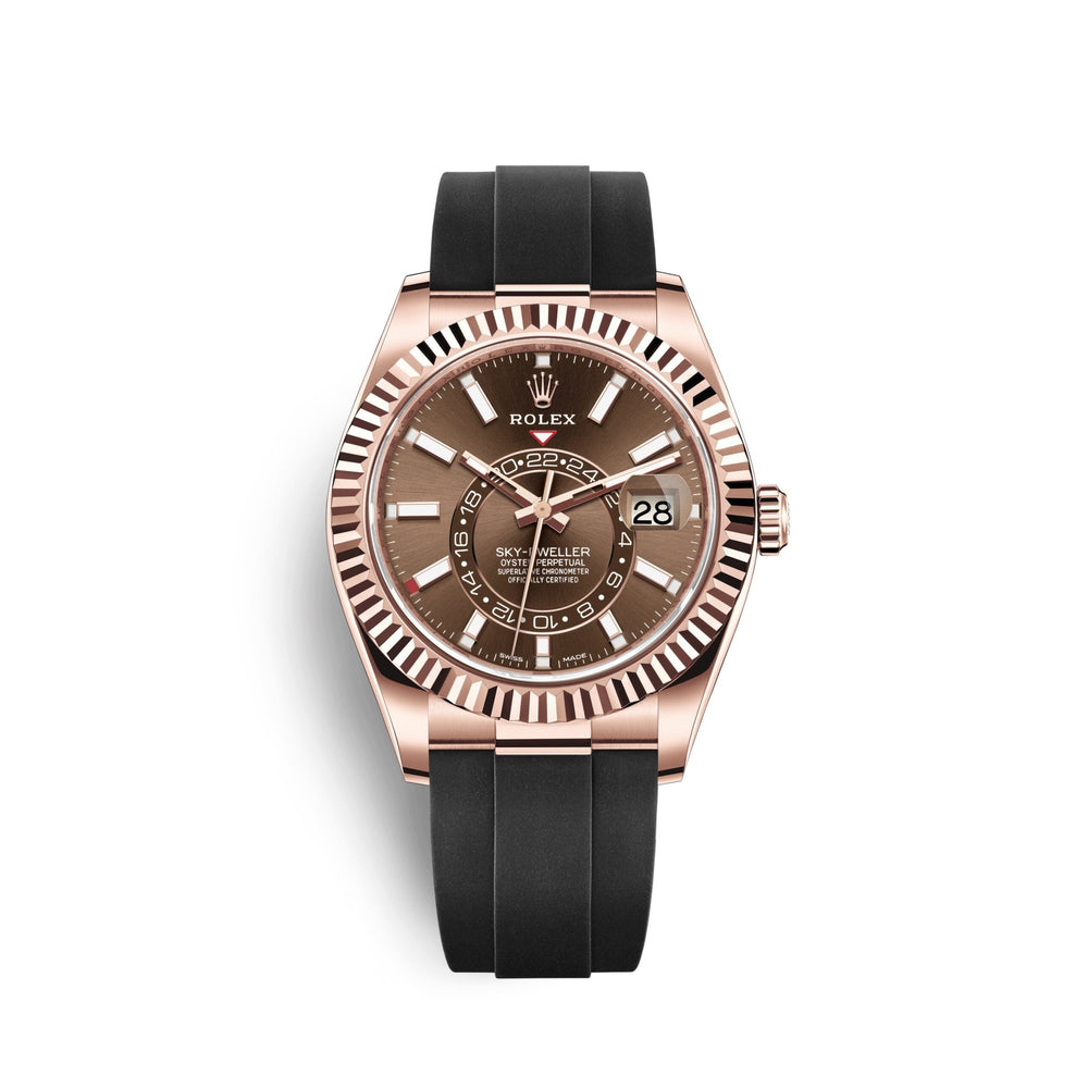 Sky-Dweller 42mm, 18k Everose Gold, Oysterflex