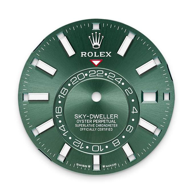 Sky-Dweller, 42mm, Oystersteel and 18k White Gold, Green, Oyster - image 2
