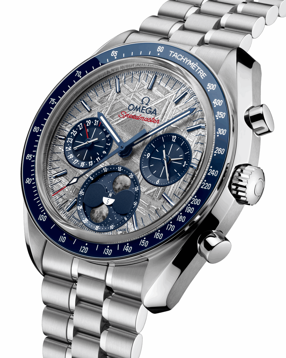 Unworn, Speedmaster Moonphase, Stainless Steel, Chronograph, 43 mm - image 3