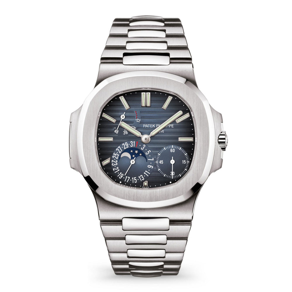 Nautilus Date, Moon Phases Watch, Stainless Steel, 40mm