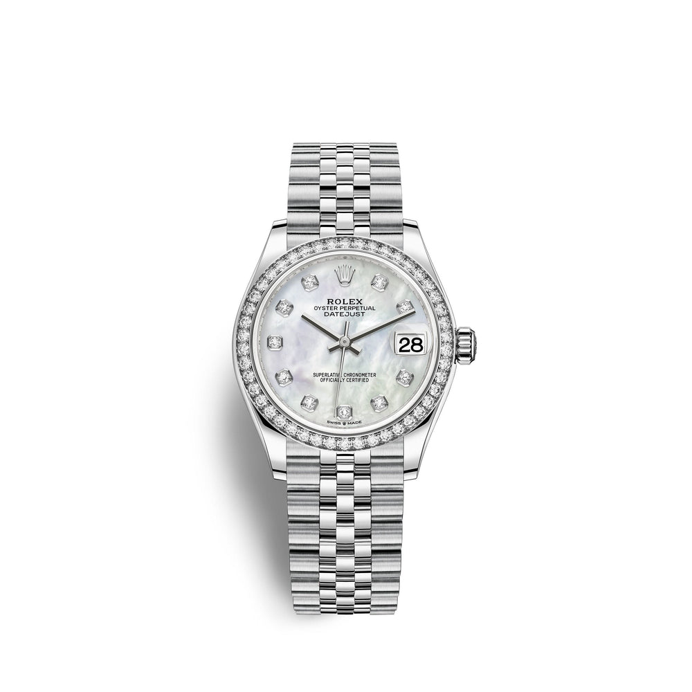 Datejust 31, Oystersteel, 18kt White Gold and diamonds