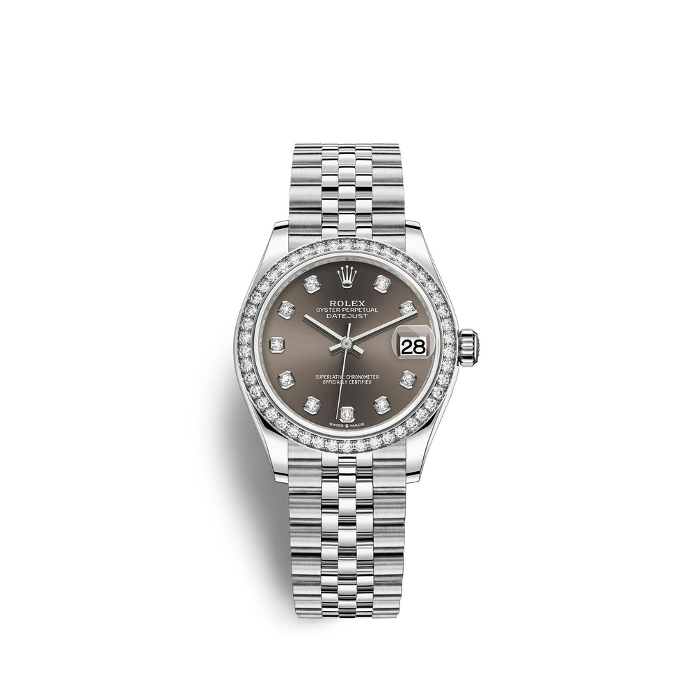 Datejust 31, Oystersteel, 18kt White Gold and diamonds