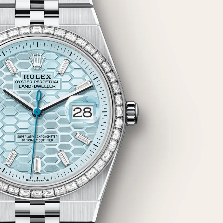 Land-Dweller 40mm Oyster Platinum & Diamonds M127386TBR-0001 - image 2