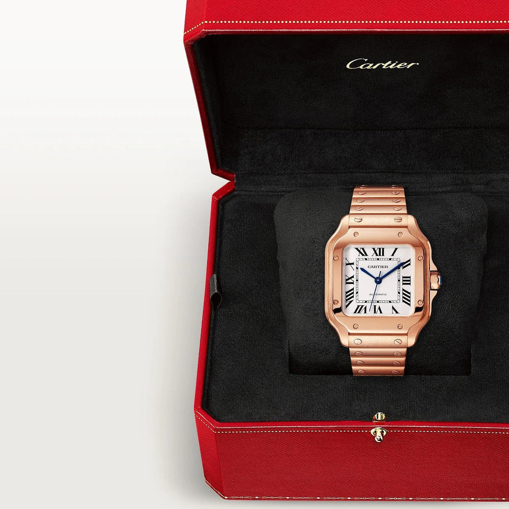 Unworn Santos, 18k Rose Gold, 35.1mm - image 9