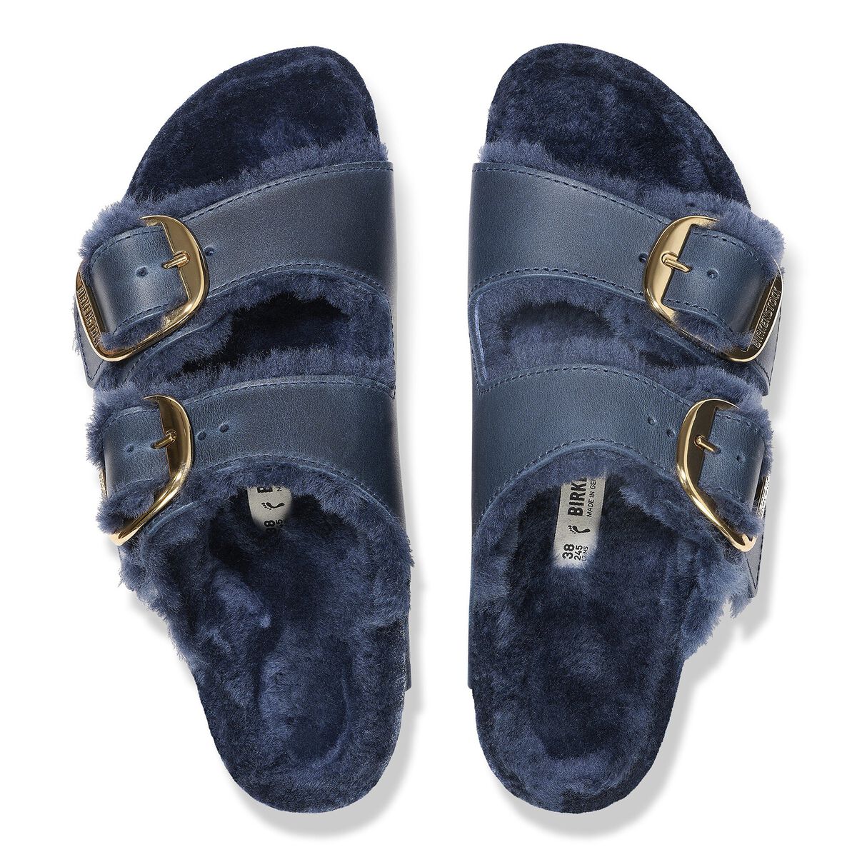 Arizona Big Buckle Shearling Oiled Leather
