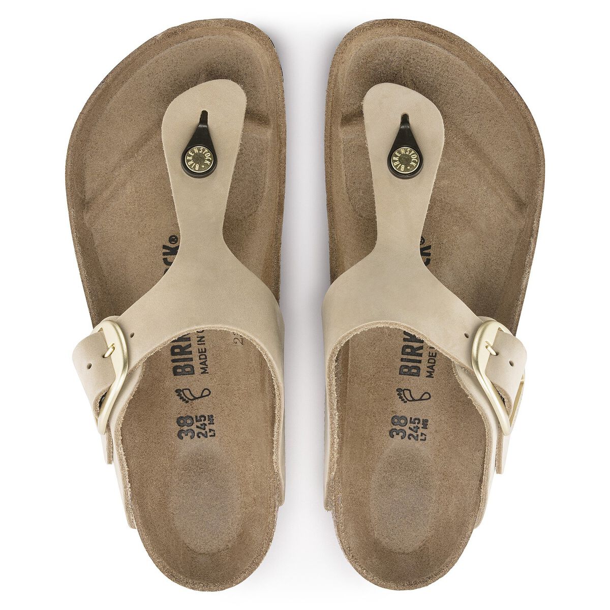 Gizeh Big Buckle Nubuck Leather